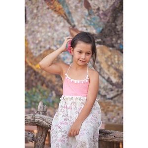 Halter Pom-Pom Maxi Dress